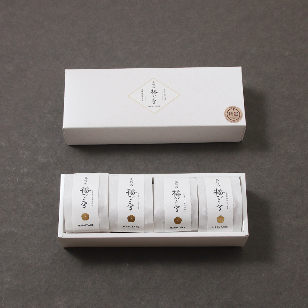 梅ごころ 4 個入（甘い） | 紀州みなべ南高梅 丸竹の梅干し – 丸竹